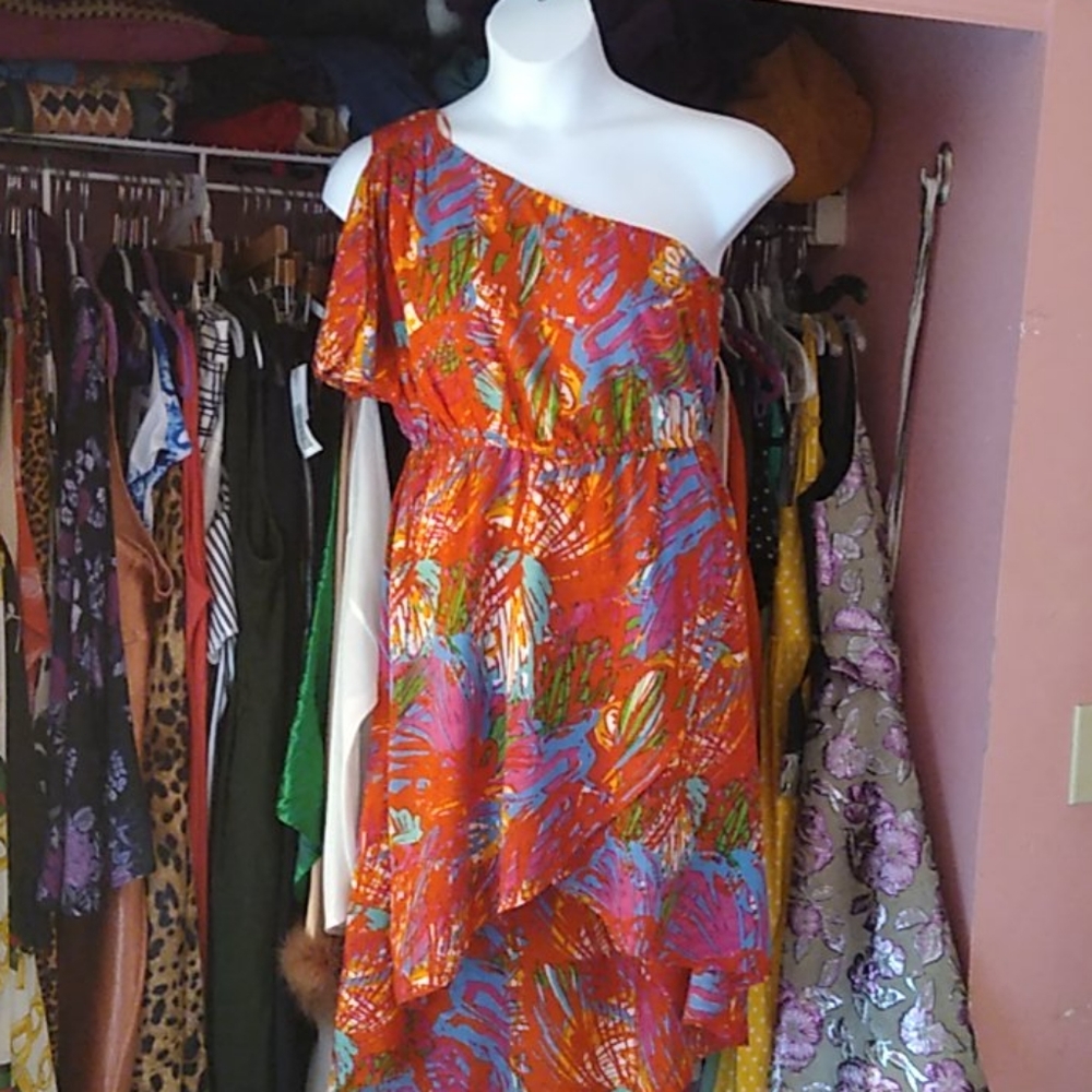 Orange Tropical Dress